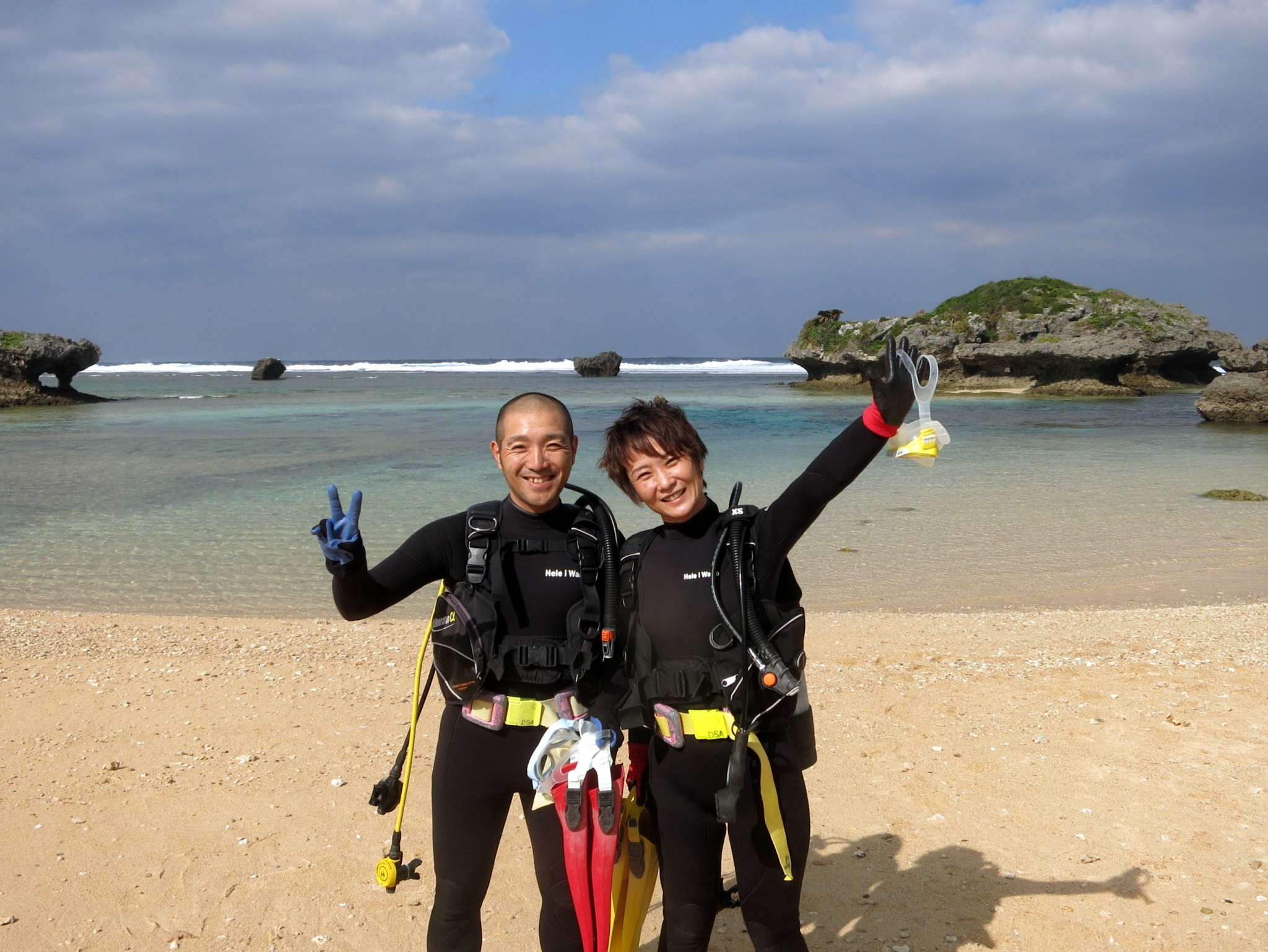 サンゴビーチ体験ダイビングの様子1